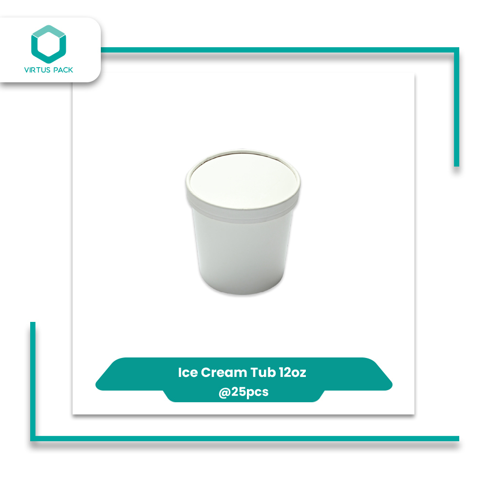 ICE CREAM TUB (8oz, 12oz, 16oz) - 12oz