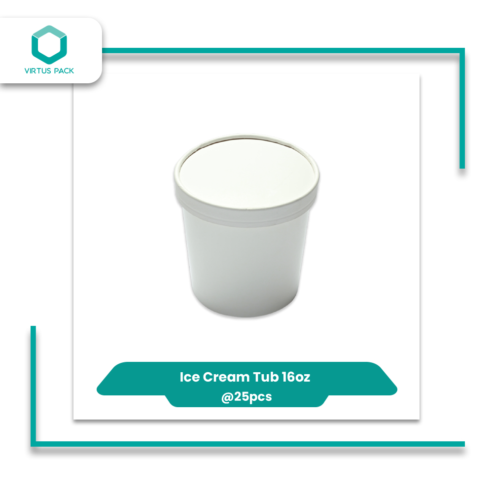 ICE CREAM TUB (8oz, 12oz, 16oz) - 16oz