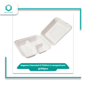[PROMO] Bagasse 3 compartment